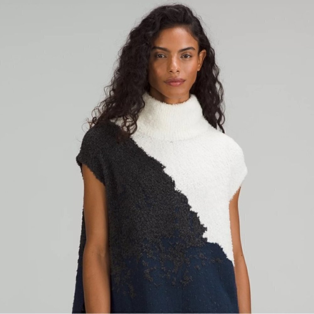 Lululemon Wool Ombre Knit Textured tunic sweater Women’s size 6